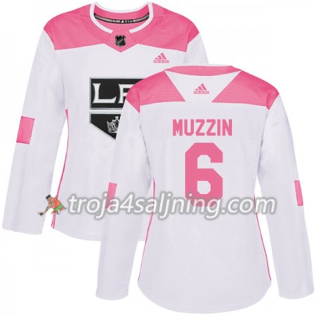 Los Angeles Kings tröja Jake Muzzin 6 Vit 2017-2018 Adidas Rosa Fashion Authentic - Dame NHL Tröjor Los Angeles Kings tröja Jake Muzzin 6 Vit 2017-2018 Adidas Rosa Fashion Authentic - Dame NHL Tröjor